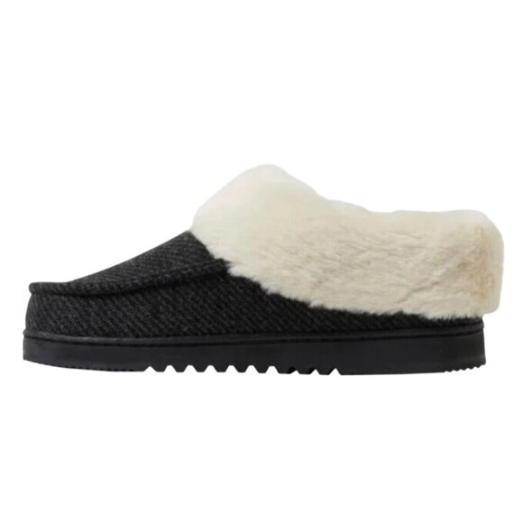 Dearfoams 7/8 Women Faux Fur House Shoes Slippers Corduroy Winter Fuzzy Slip-on - Picture 10 of 12